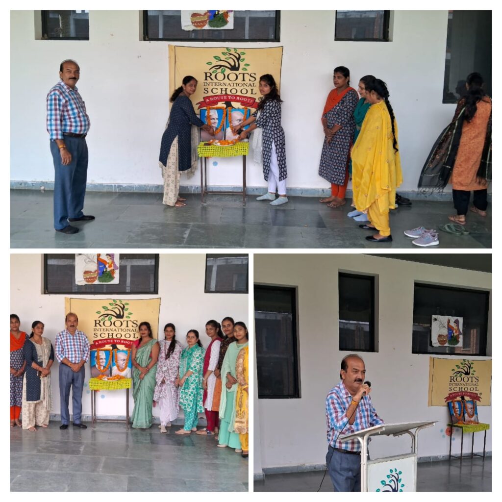 रूट्स इंटर नेशनल स्कूल में मनाई गई गाँधी जयंती रूट्स इंटर नेशनल स्कूल में मनाई गई गाँधी जयंती