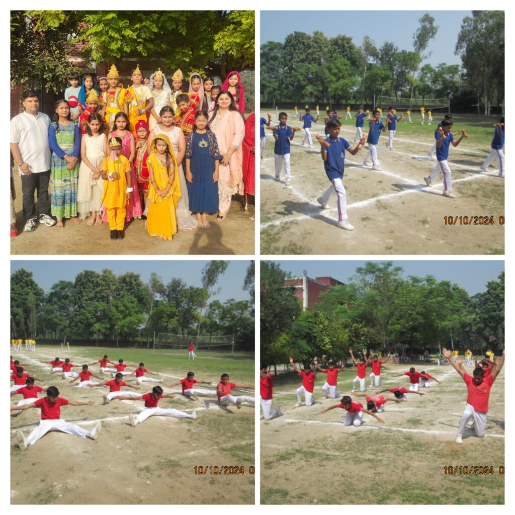 ग्रेट इंडियन एकेडमी में दशहरा की धूम तथा सदन मध्य मार्स पीटी, डंबल पीटी एंव लेजियम प्रतियोगिता का आयोजन
