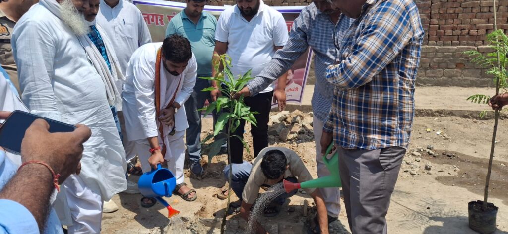 झालू में एक पेड़ मां के नाम अभियान में भव्य वृक्षारोपण झालू में एक पेड़ मां के नाम अभियान में भव्य वृक्षारोपण