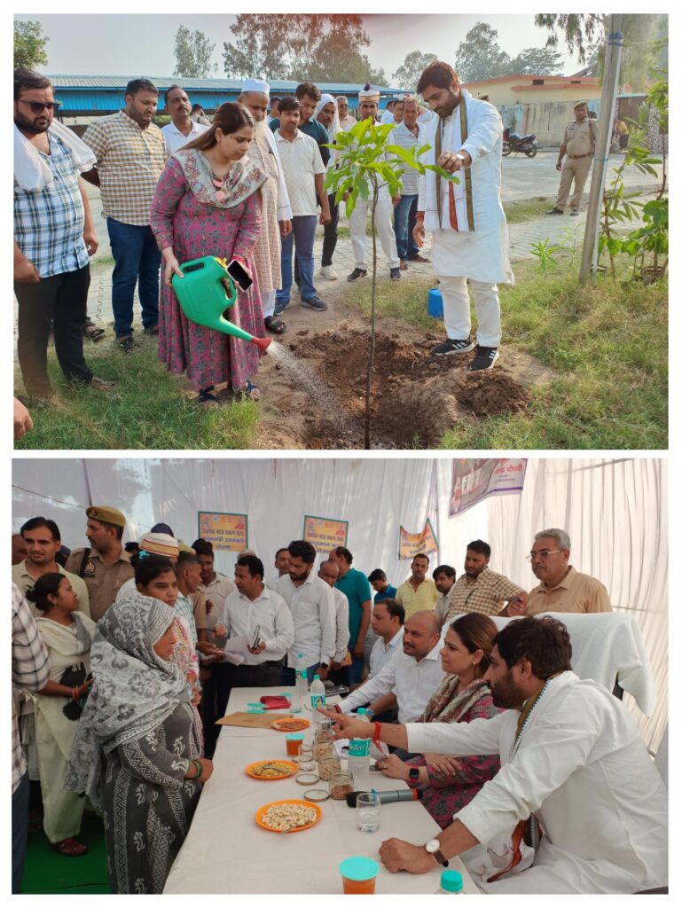 झालू में डीएम ने निर्माणाधीन डिजिटल लाइब्रेरी व गौशाला का किया निरीक्षण