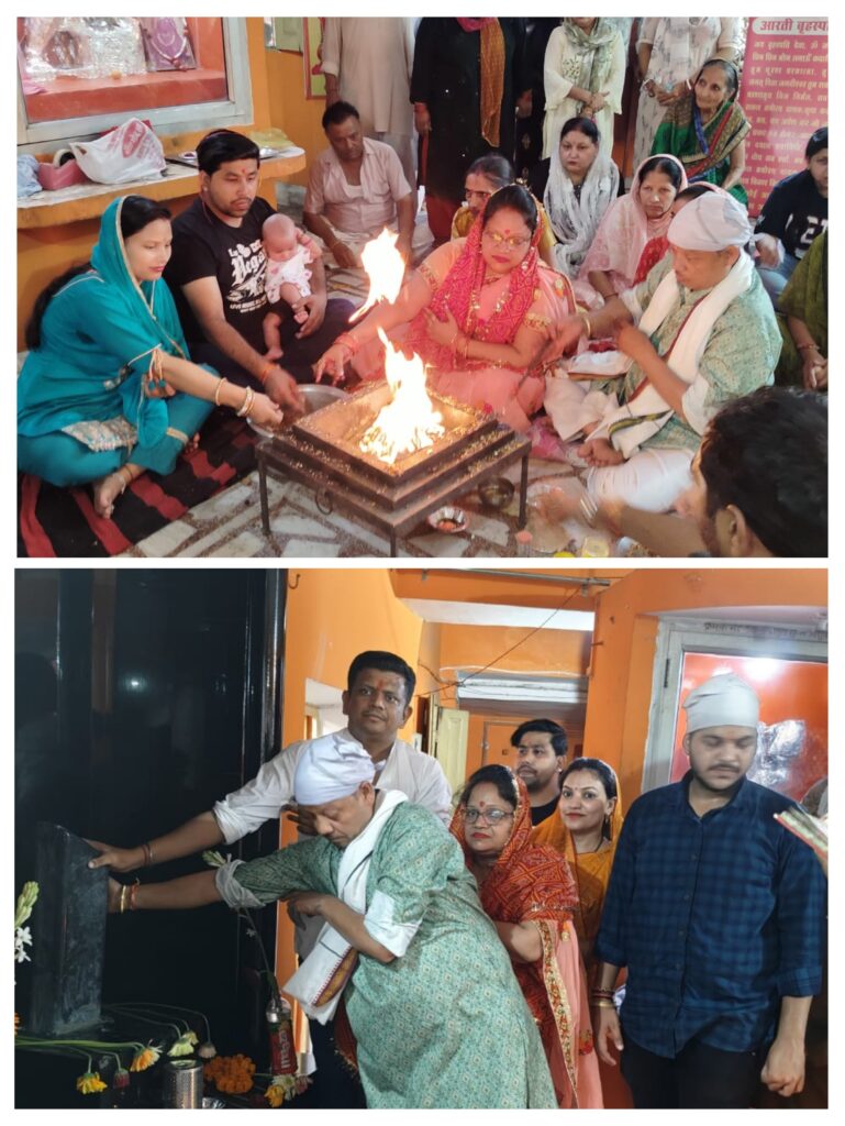 झंडा चौक शिव मंदिर पर श्रीशनि शिला की प्राण प्रतिष्ठा झंडा चौक शिव मंदिर पर श्रीशनि शिला की प्राण प्रतिष्ठा