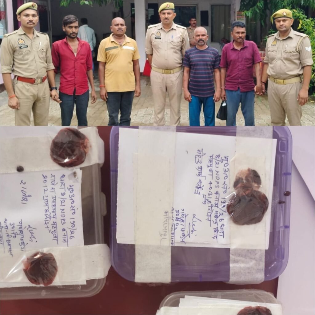 थाना विन्ध्याचल पुलिस टीम द्वारा अनुमानित कीमत ₹ 20 लाख के हेरोइन के साथ 04 शातिर तस्कर गिरफ्तार